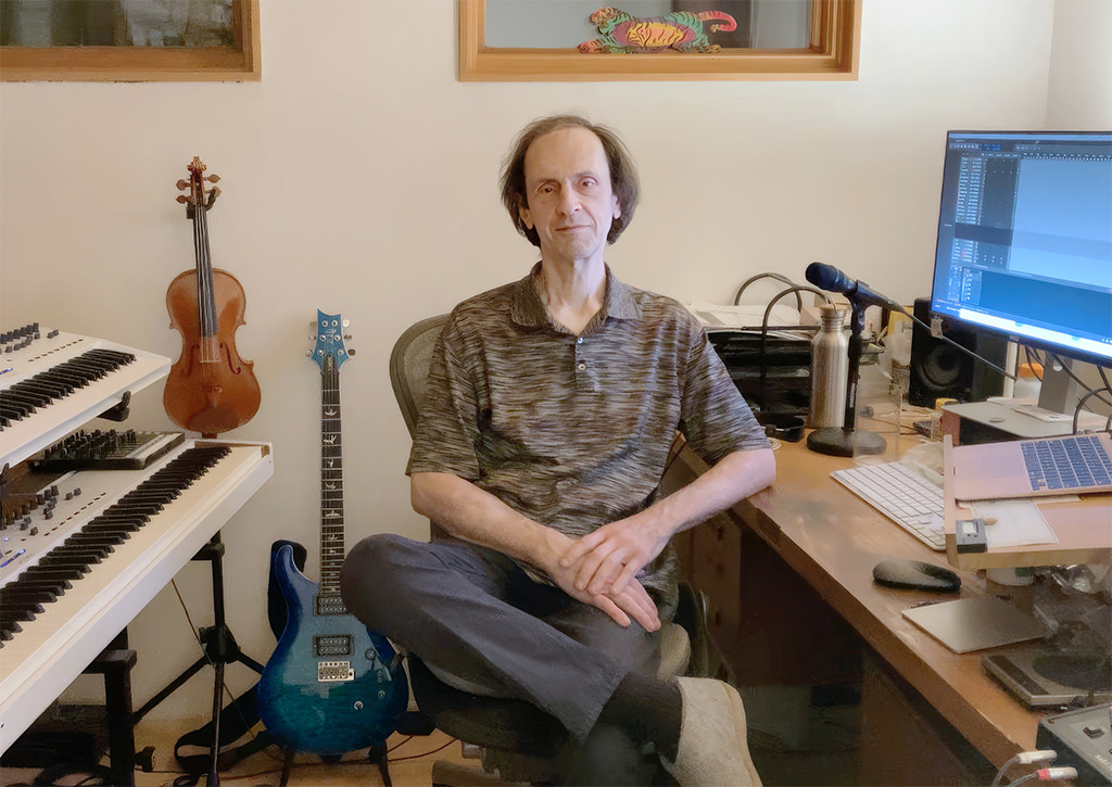 Michael Snow in his studio